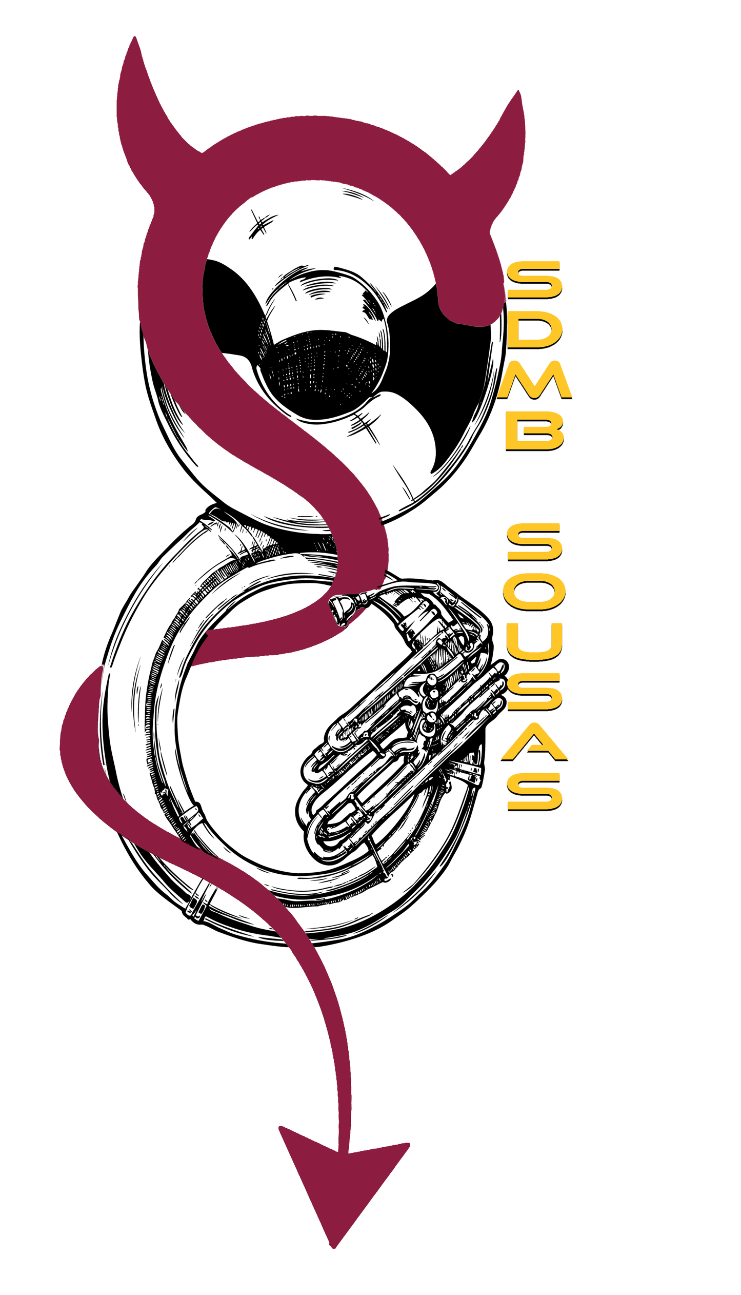 SDMB Sousaphone Die-Cut Sticker