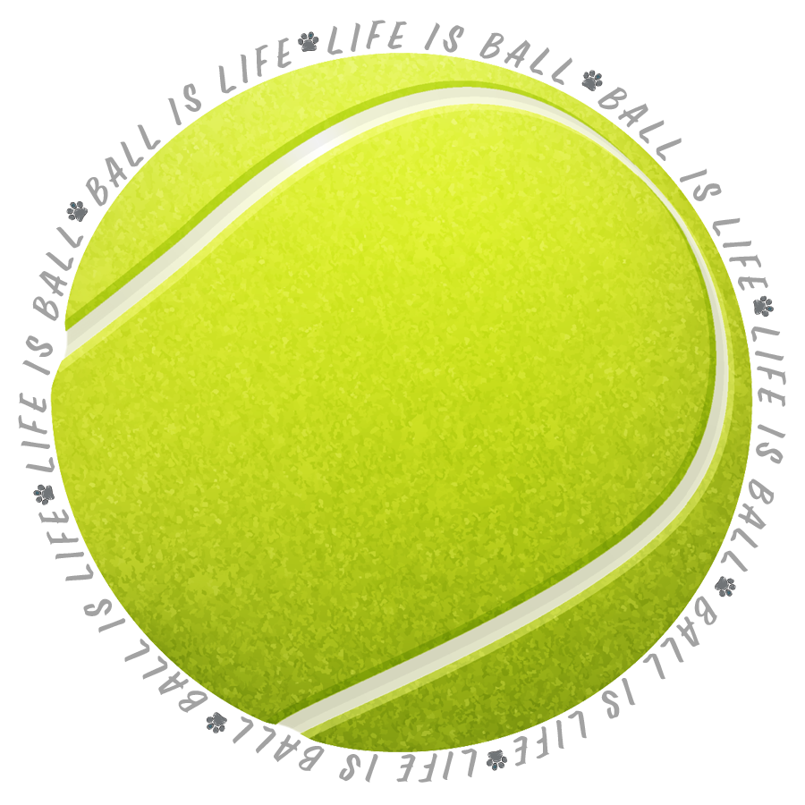 "Ball is Life" Tennis Ball Circle Sticker