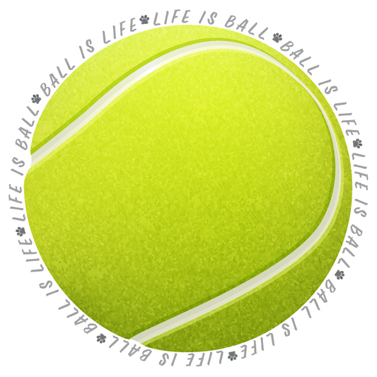 "Ball is Life" Tennis Ball Circle Sticker